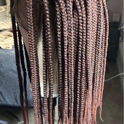 New (Auburn)360 Full Lace Braided Wig 22 Inches