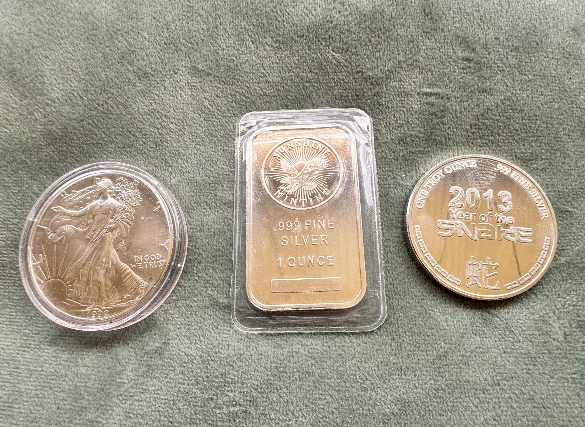 3 Ounces Of .9999 Silver