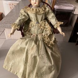 Bisque handmade doll vintage 25.00 handmade dress