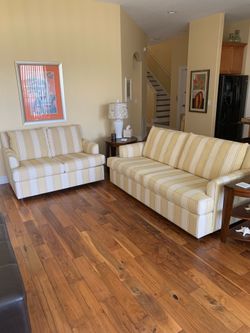 Matter Brothers Custom Upholstered Sofa  And Love Seat Set