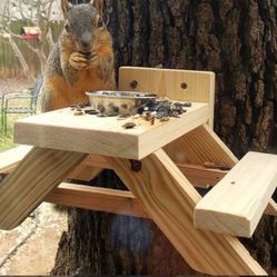 Squirrel feeder Tables    Mounting Hardware Included
