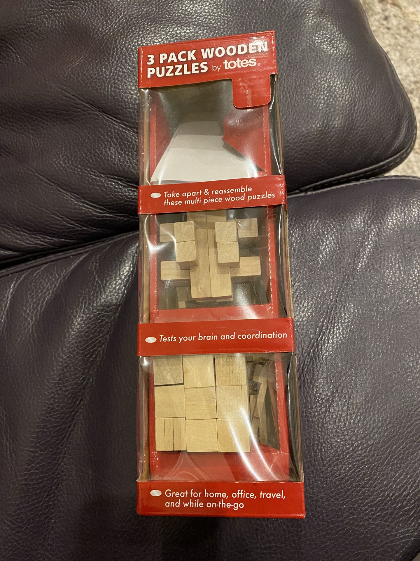 3 Wooden Puzzle By Totes