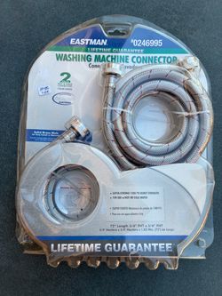 NEW washing machine hose hot and cold lifetime guarantee Lowe’s price is $43.48 plus tax