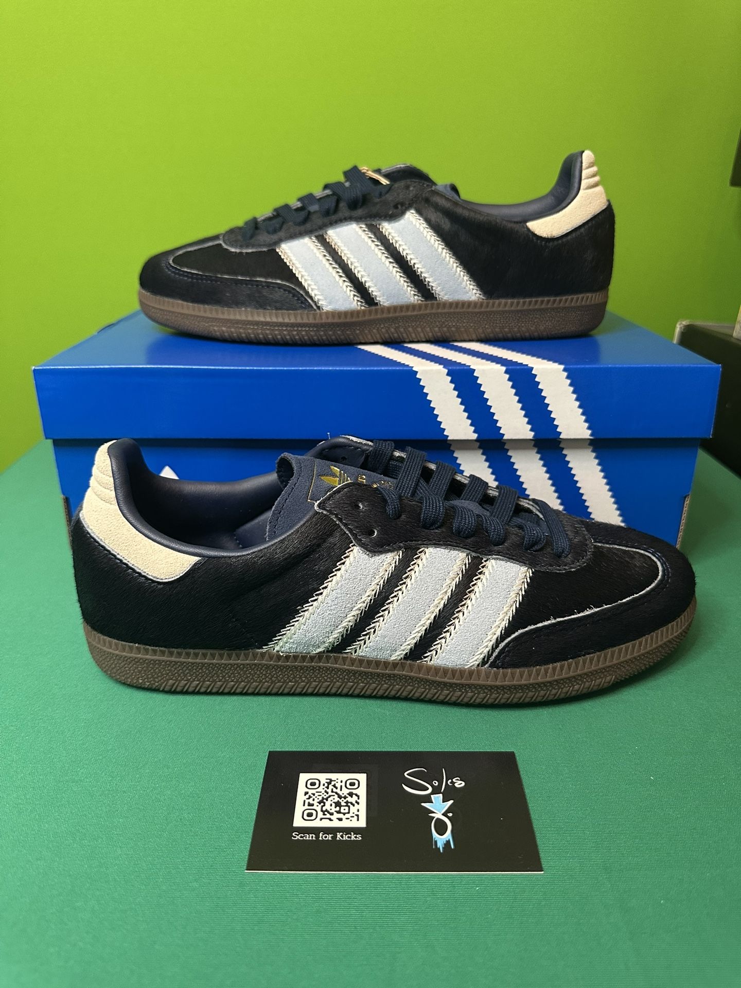 Adidas Samba OG “Pony Hair Indigo” NEW Size 8W OG ALL JS3934