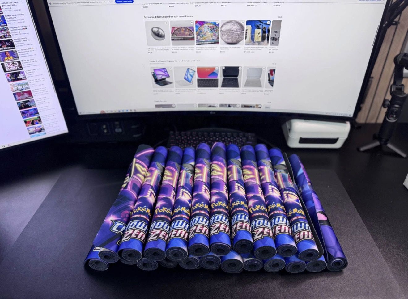 22 x Pokemon Trading Card Game Morpeko Marnie Play Mat TCG Crown Zenith New