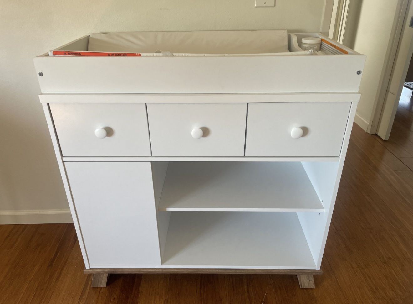 Dresser with changing table