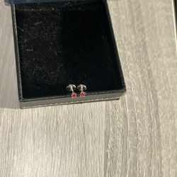 Moissanite Earrings (red Moissanite)