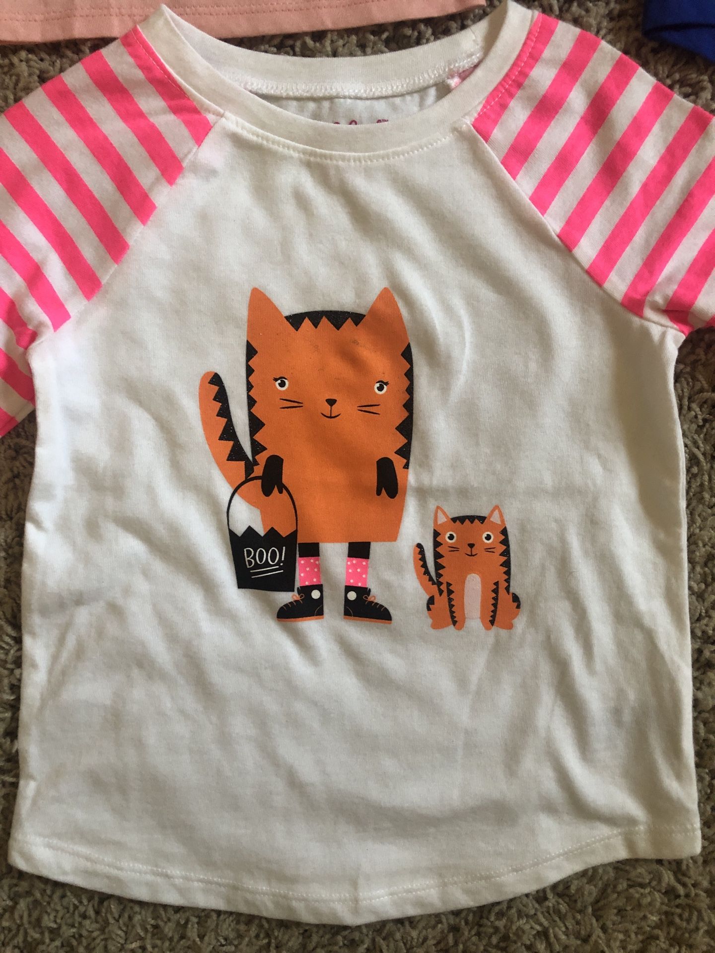 NEW 3T Toddler Girls Halloween shirt lot: Paw Patrol, Sesame Street Elmo & Cat & Jack