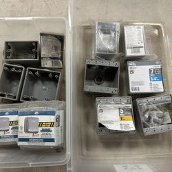 LOT OF 12* Bell Outdoor & Commercial Electric 2-Gang Weatherproof Covers