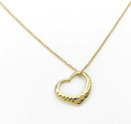 Tiffany 18k gold heart-shaped diamond necklace
