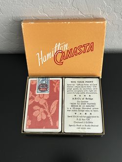 Vintage Mid-Century Hamilton Canasta Card Game Set