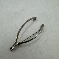 Vintage Sterling Silver Wishbone Pin 