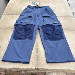 New Nike Acg Smith Summit Cargo Pants To Shorts Convertible Blue Men’s S Small