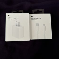 Apple USB-C 20watts Power Adapter And Charging Cable for iPhones and iPads 