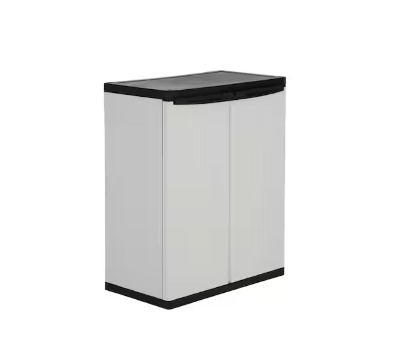 Premium One 26.9 in. W x 33.8 in. H x 15.8 in. D 2-Shelf Resin Freestanding Cabinet in Grey