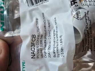 Neutrik NAC3FCB Power Connector Type B