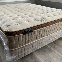 Queen Size Organic Cloud Comfort Europillowtop Matresandboxspring 