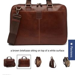 New! Boconi Zipster Laptop Bag