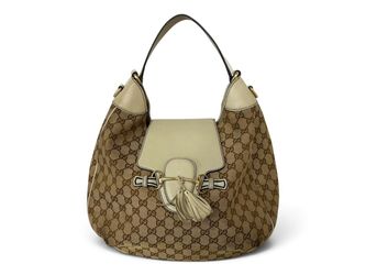 GUCCI EMILY MEDIUM GG CANVAS HOBO SHOULDRE BAG 322226 (CMP130177)