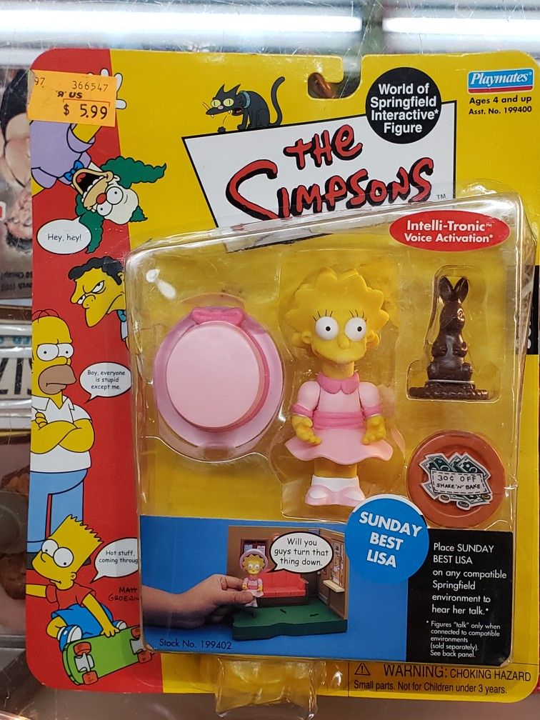 The Simpsons "Sunday Best Lisa" WORLD OF SPRINGFIELD - Series 9 Interactive Figure (Playmates)