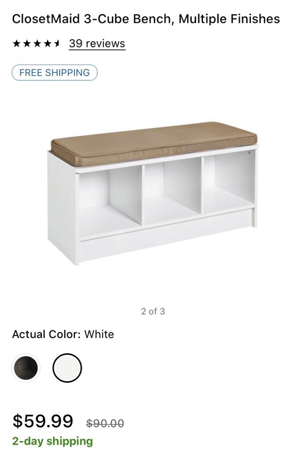 3 Cube White Bench For Sale In Katy Tx Offerup