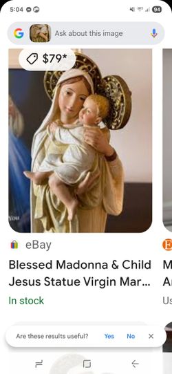 Statue Of Mary And Baby Jesues Byjoseph Studio