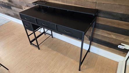 Black Computer Desk with Storage