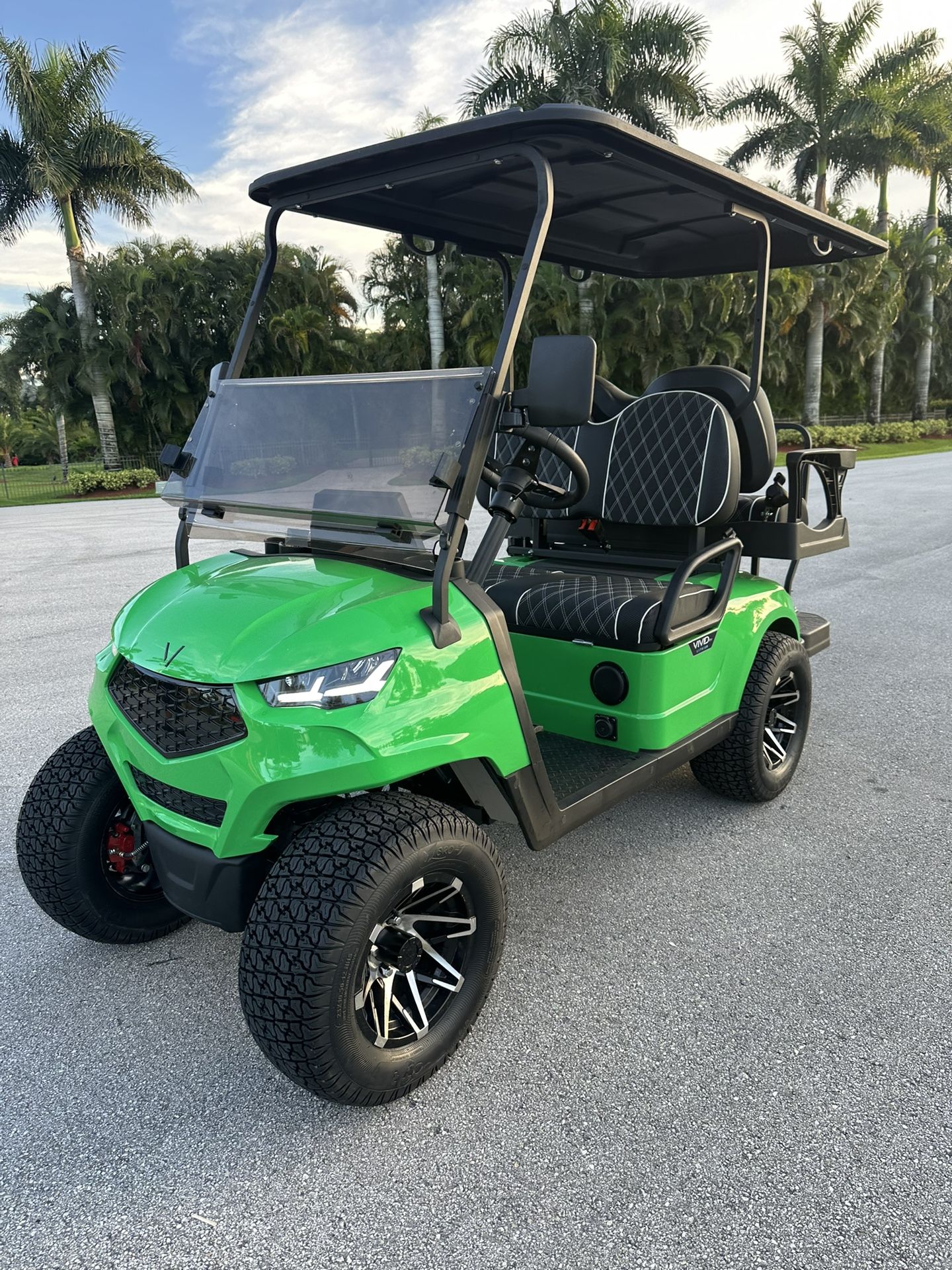 Vivid Lithium Lifted Golf Cart