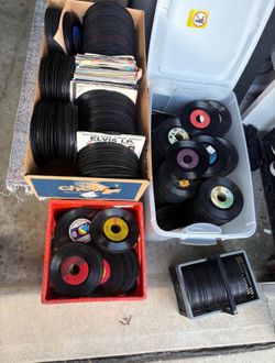 A ton of 45 records