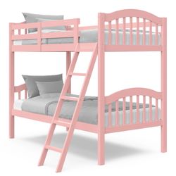 Pink bunk bed, with or without mattress used very good condition $99