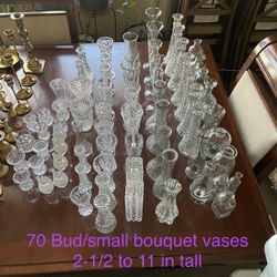 Glass And Crystal Bud Vases