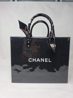 Black Patent Leather Tote Bag