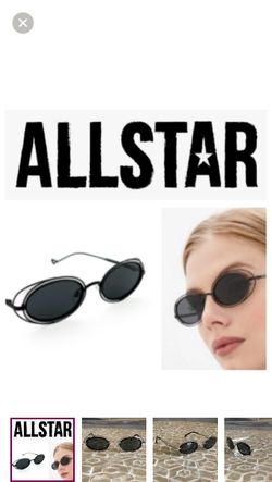 NEW!  All Star Shades Oval Vintage Unisex Metal Sunglasses