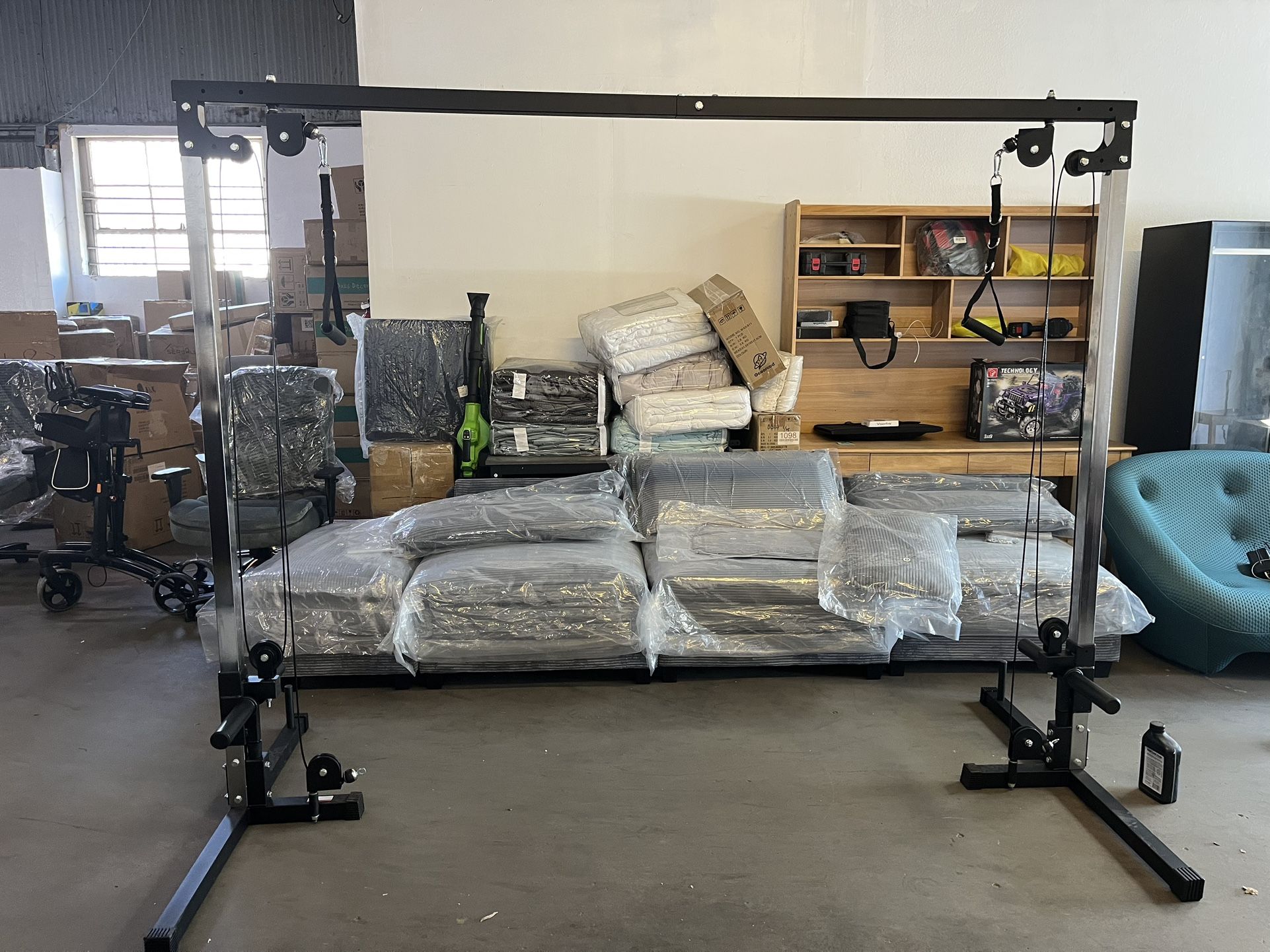 Cable Crossover Machine for Weight Lifting and Bodybuilding, Black