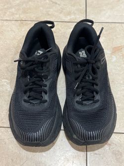 HOKA Bondi 7 Women’s Running Shoes – Size 5.5 Wide – Black/Black
