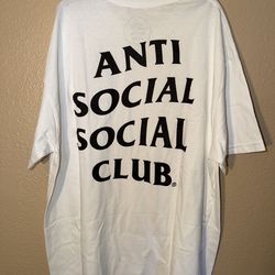 Anti Social Social Club White Mind Game T-Shirt Size XL brand new