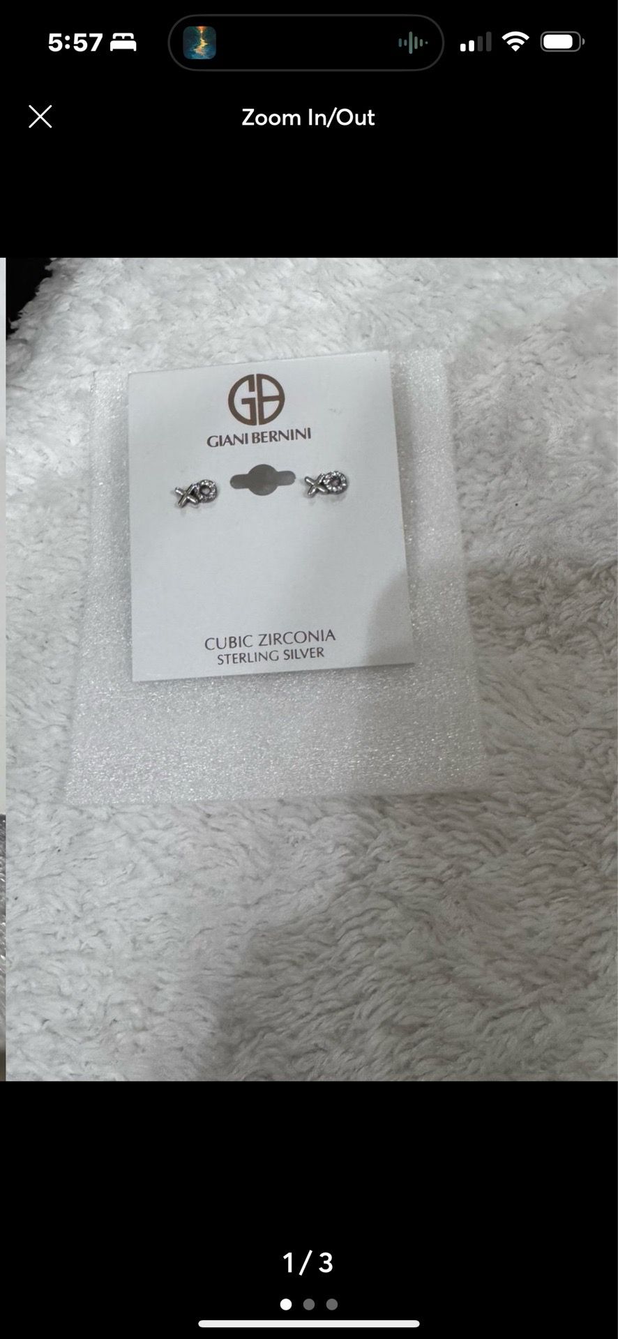 Giani Bernini Silver Cubic Zirconia XO Stud Earrings