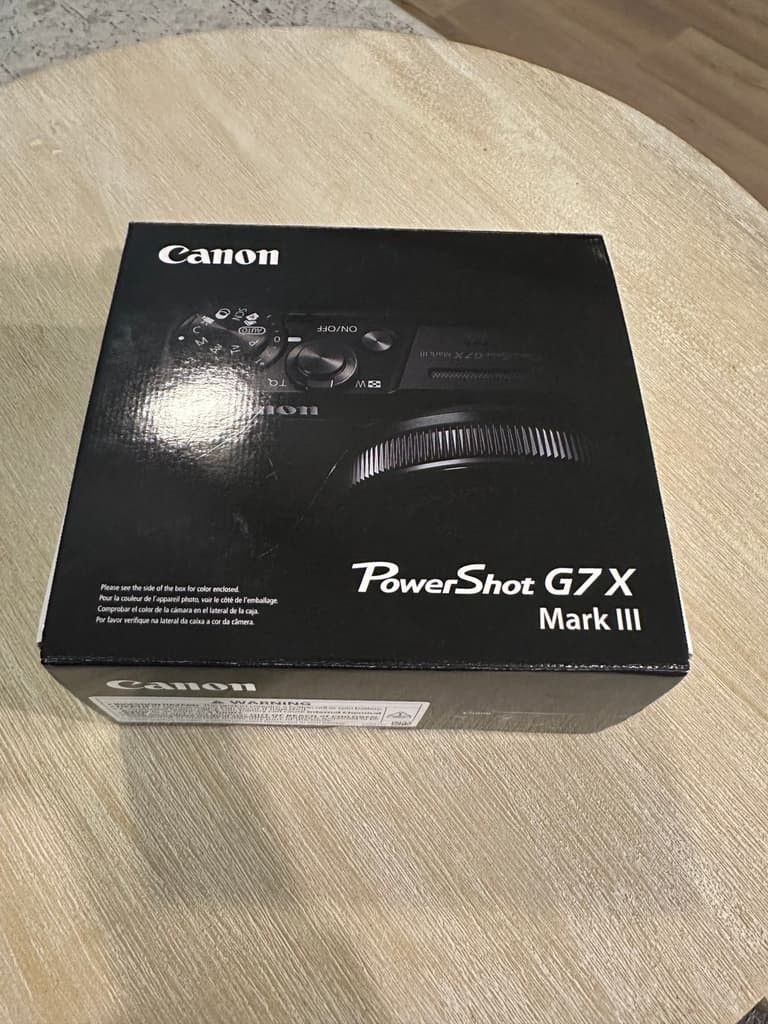 Canon G7x mark III.