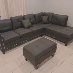 Sectional Sofa With Ottoman New In Boxes