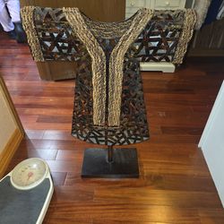 Designer Metal Tunic Statue - Global Chic Deco
