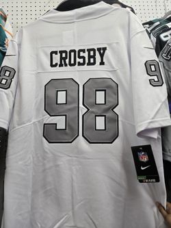 Las Vegas Raiders - White Maxx Crosby Vapor FUSE Men's Stitched Jersey  - Multiple Sizes Available - SIZES ARE IN THE DESCRIPTION