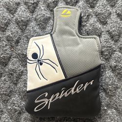 TaylorMade Spider Mallet Putter Headcover Gray Black White Magnetic Golf OEM