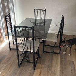 Glass Dining Table Set