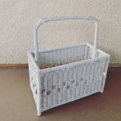 Wicker Record/magazine holder!