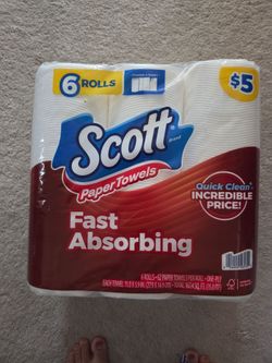 Scott paper towel 6 rolls