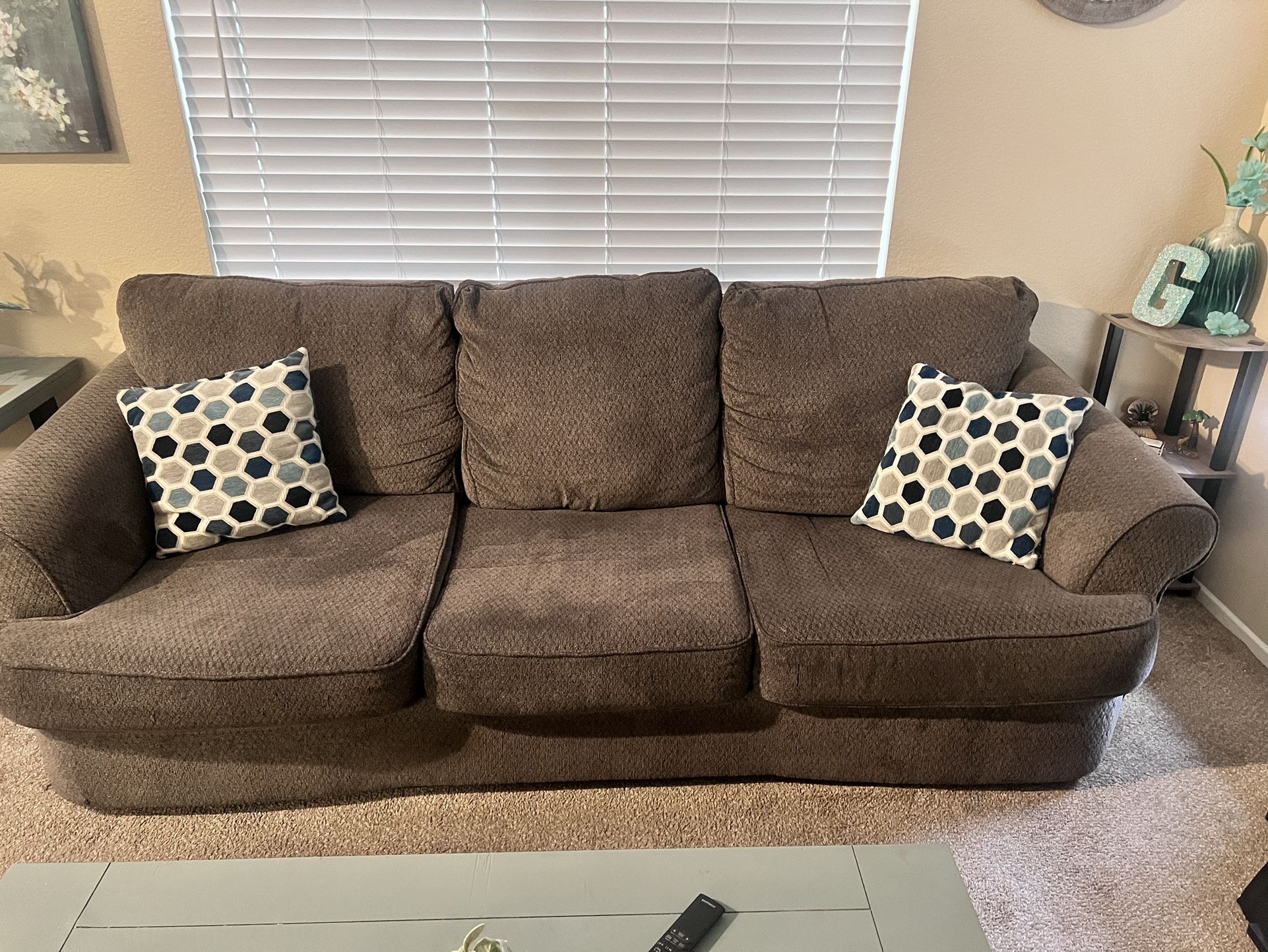 Oversize sofa and two oversize chairs