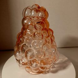 Vintage Pink Depression Glass Grape Cluster Globe Lamp Shade