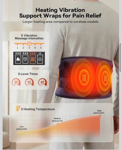 New: cordless heating pad w massage & heat