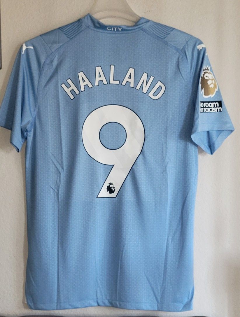 Puma Mens 23/24 Man City Home Jersey Authentic Haaland Size Xl No Trade