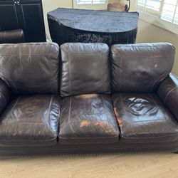 FREE Top Grain Leather Couch - Super Comfortable!